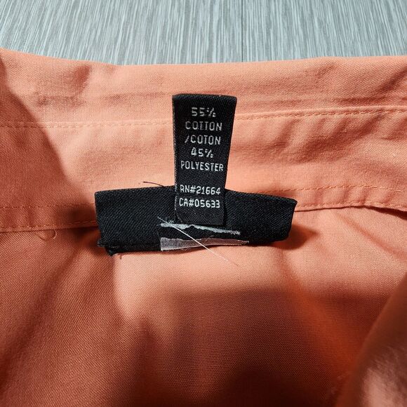 Foxcroft Wrinkle Free Classic Fit Button Up Shirt Salmon Women's Size 6 - Picture 7 of 10